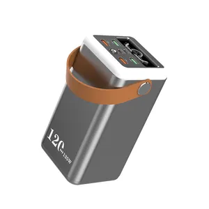 Ukuran Mini cadangan baterai 120000mAh kapasitas tinggi Tipe C 135W PD Power Bank USB Powerbank Charger