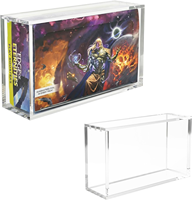 Boîte de rangement TCG en acrylique avec couvercle magnétique, résistance UV 99%, aimant puissant, lot de 30, pour présentoir de boosters de jeu