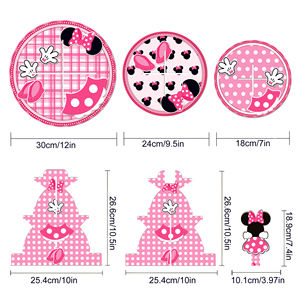 Huancai – support à gâteaux de dessin animé <span class=keywords><strong>Minnie</strong></span>, support à cupcakes à 3 niveaux, support à Dessert, décorations de fête pour enfants, fournitures de fête d'anniversaire - Product Image 4