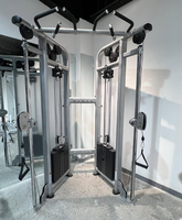 Appareil d'entraînement multifonctionnel réglable à double poulie croisée, à charge par broches, pour la musculation et l'entraînement en salle de sport
