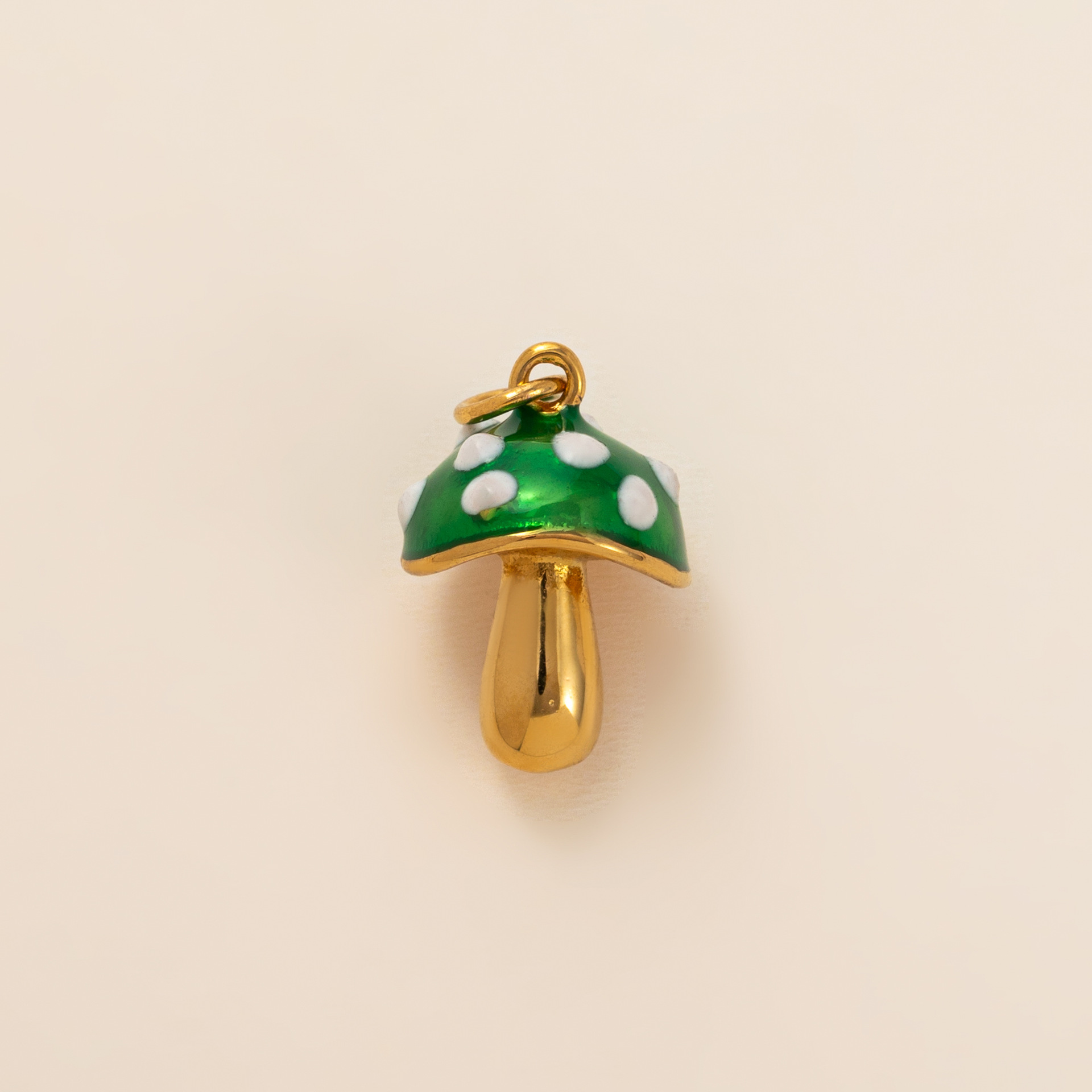 Pendentif champignon vert