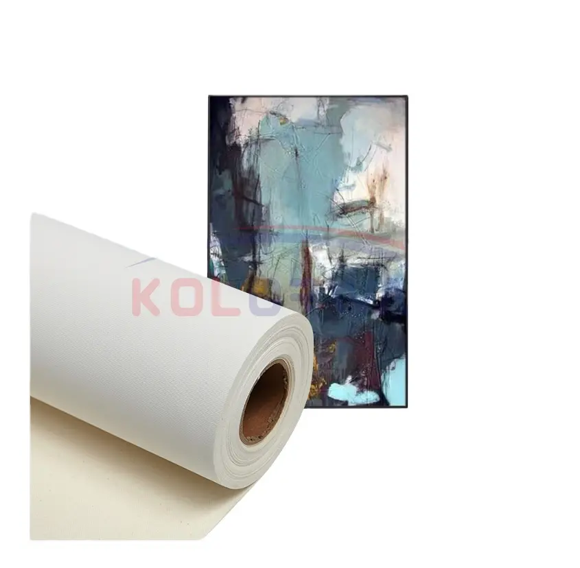 מודרני אמנות בד דיגיטלי הדפסי קיר אמנות גדול בד טהור כותנה לבן ריק שמן ציור בד רול בד פוליאסטר רול
