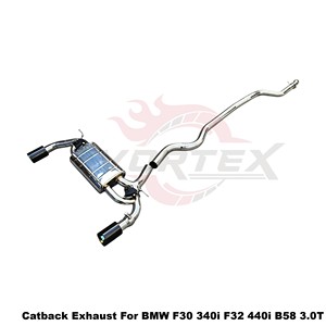 Escape de Acero Inoxidable Vortex Performance Compatible con BMW F30 340i F32 440i B58 3.0T, Silenciador con Válvula Electrónica Ajustable - Product Image 3