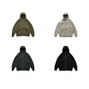 <span class=keywords><strong>Pull</strong></span> à Capuche Homme 350G Doublé Polaire avec Poignets Côtelés et Gants Intégrés, Fermeture Éclair Métallique Dissimulée, Motif Uni, Coupe Ample, Impression Numérique - Product Image 6