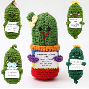 Muñecos de Ganchillo de Energía Positiva, Lindos Mini Patatas de Peluche para Abrazar, Figuras Tejidas a Mano, Artesanías Kawaii, Regalos de Cumpleaños de Ganchillo - Product Image 1