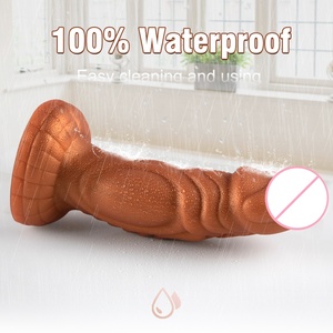 Realistic Bronze <strong>Wood</strong> Veined <strong>Dildo</strong> 7 Inch Huge Suction Cup Silicone Sex Toy Textured Shaft Balls Extreme Pleasure Women 100% - Product Image 5