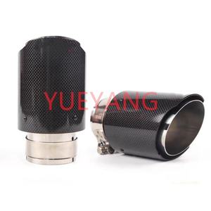 Embout d'échappement de voiture à vente chaude, modifié, bord droit, acier inoxydable, système d'échappement universel, 5 pouces, noir mat - Product Image 4