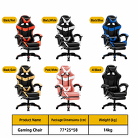 Chaise de Gaming Style Racing en Nylon et Cuir PU pour Salle de Jeu, Configuration de Streaming, Bureau à Domicile, Salle d'Étude, Appuie-tête et Soutien Lombaire Réglables