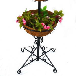 Panier de jardinière au sol arrosage de jardin panier suspendu Pot plante Pots de fleurs avec doublure en fibre de <span class=keywords><strong>coco</strong></span> - Product Image 6