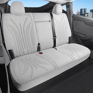Housses de siège auto sur mesure spécifiques pour Tesla Model Y Juniper 2025 2026, coussin de siège en daim semi-couvrant pour 5 places - Product Image 2
