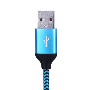 Cable de datos USB tipo C Lung Kay de 2 m, trenzado de nailon, color rojo rosa, para teléfono móvil y computadora - Product Image 3