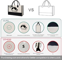 Sac de plage écologique personnalisé avec logo, sac fourre-tout en toile de coton recyclé uni pas cher, sac cadeau monogrammé de Noël, sacs de shopping