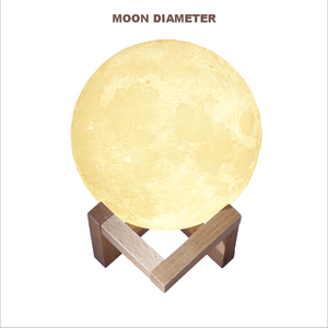 Kanlong 3d magnético <span class=keywords><strong>lunar</strong></span> niño habitación de lámpara de mesa de bebé decoración bola recargable - Product Image 2