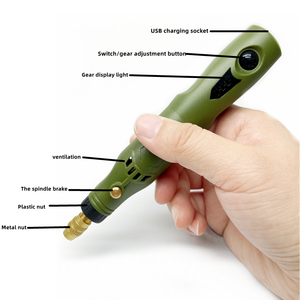 Ensemble d'accessoires pour outils rotatifs électriques sans fil USB 3.6v/5v DC P500-19 pour Nail Art Mini meuleuse <span class=keywords><strong>disque</strong></span> de meulage batterie de qualité bricolage - Product Image 3