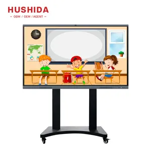 Papan interaksi untuk anak-anak kelas 4k lcd monitor sentuh layar papan interaktif papan tulis interaktif pintar untuk pembelajaran elektronik