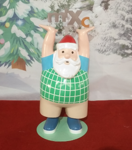 Décorations de Noël Grand Noël Résine Verre Acier Décoration Ornements Taille Personnalisée Sculpture Père Noël - Product Image 2