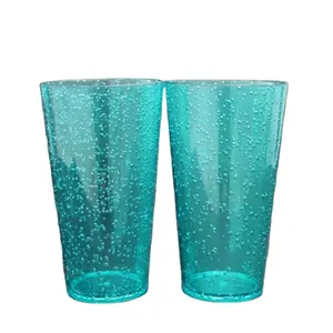 Good quality hot saling bubble look 24OZ hard plastic cups for drinking