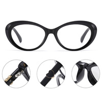 Lunettes anti-lumière bleue œil de chat ovales en TR90 pour femmes, petites lunettes rétro œil de chat, montures transparentes tendance