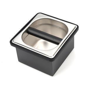 CK308 Caja de desecho de café de acero inoxidable, cuadrada, estilo rústico, duradera, portátil, fácil de limpiar, compacta, pequeña, para espresso de cocina - Product Image 3
