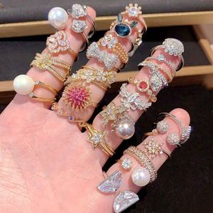 Overstocking Cheap <b>Gifts</b> Mixed Women Finger Adjustable Rings Wedding Engagement Jewelry Bulk Women Daily Use Ring - Product Image 6