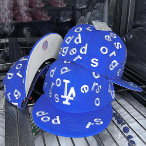 定制男士6面板经典原创时代套装棒球帽高品质复古平檐封闭戈拉斯豹纹牛津 - Product Image 5