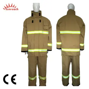 ใบรับรอง CE Nomex IIIA EN469ชุดดับเพลิงดับเพลิงสำหรับนักผจญเพลิง