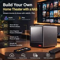 Serveur NAS Cloud Privé Ryzen 7 5825U/Intel N150 Mini PC 4 Baies Double 2.5GbE Prend en Charge la Virtualisation Docker et la Sauvegarde