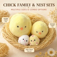 Peluche Poussin Moelleux à Remontée Lente, Jouet Sensoriel Anti-Stress, Décoration de Bureau, Cadeau de Fête