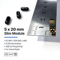 Modul Endoskopi USB2.0 VGA 640x480 Sensor CMOS 30W 0,3MP 20 FOV MJPEG Kabel 2m 15-30fps untuk Penggunaan Medis Dasar Windows/Android