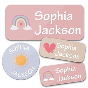 Étiquette personnalisée <span class=keywords><strong>pour</strong></span> garderie d'enfants, <span class=keywords><strong>autocollant</strong></span> en vinyle imperméable <span class=keywords><strong>pour</strong></span> vêtements, gourde, boîte à lunch, fournitures scolaires, identification - Product Image 1