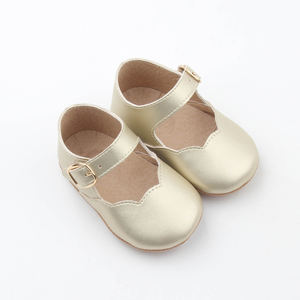 รองเท้าแฟชั่นประดับโบว์สีทองสำหรับเด็กผู้หญิงรองเท้า Mary Jane รองเท้าลำลองสำหรับเด็ก0-1ปี - Product Image 3