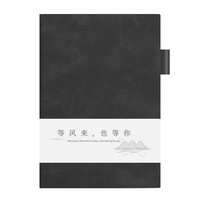 Cahier A5 personnalisé carnet de réunion d'affaires en cuir souple épaissi pouvant insérer un stylo pour un examen de troisième cycle boîte-cadeau