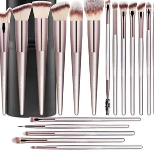 PU bag private label makeup tools foundation Luxury Premium High make up brush set private label