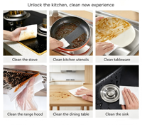 Lingettes nettoyantes multi-usages pour cuisine, désodorisantes, sans résidus, épaisses, non tissées, lingettes humides pour surfaces de cuisine