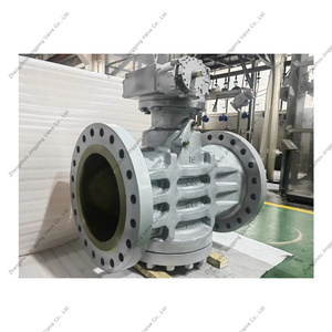 Tapón lubricado con brida RF invertida de clase 150 WCB ASME para productos químicos - Product Image 2