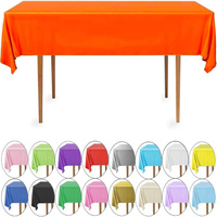 Nappe jetable en PE plastique, couleur unie, style simple, pour fêtes à domicile, anniversaires, desserts, Noël, directement de l'usine