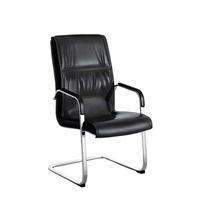 Chaise de bureau pivotante noire moderne, multifonctionnelle, confortable, en cuir, ergonomique, chaise de direction