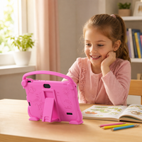 Tablette PC Android 12 pour enfants, 7 pouces, avec étui en silicone, WiFi, double caméra, 3000 mAh, écran IPS 1024x600, 4 Go + 32 Go, processeur Quad Core