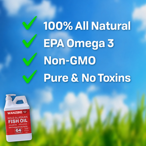 WANZIBEI Olio di Pesce per Cani, <span class=keywords><strong>Salmone</strong></span> Selvaggio dell'Alaska, Omega 3 EPA DHA, Integratore Liquido Senza Additivi, Completamente Naturale, Senza Cereali, Sostenibile - Product Image 5