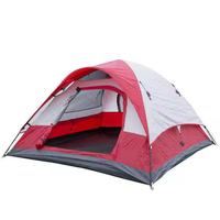 Tente de camping double couche imperméable pour 2-3 personnes, portable, anti-UV, coupe-vent, tente familiale