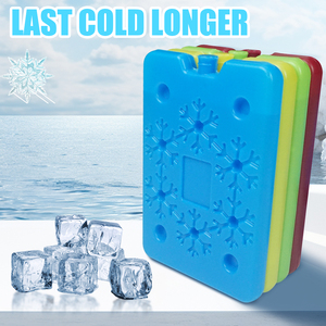 Paquetes de hielo aislados de HDPE Paquete de 4 Congelador reutilizable Paquete de hielo delgado Refrigerador Ladrillo de hielo para fiambrera - Product Image 4