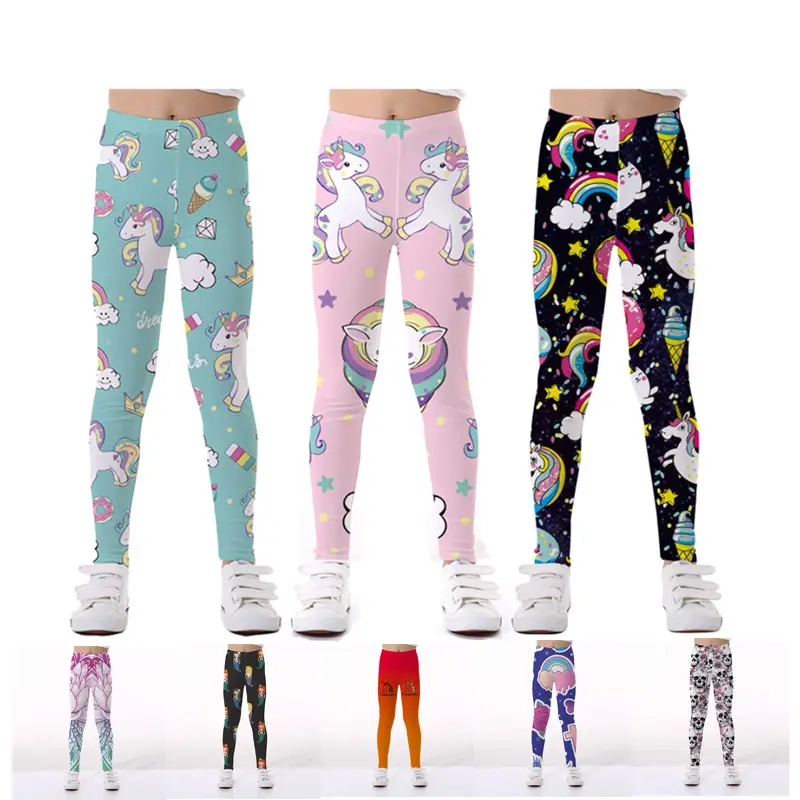 Kids Broek Eenhoorn Legging Meisjes Broek Leggings Voor Meisjes Legging Elasticiteit Ademend Zachte Print Baby Jongen Meisjes Broek