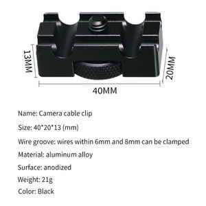 Soporte de Cable para Cámara DSLR, Antideslizante, Soporte de Cable de Datos para Trípode, Placa de Instalación Rápida, Clip de Bloqueo - Product Image 4