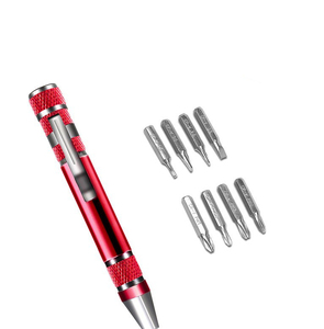 Jeu de mini tournevis personnalisés 8 en 1 en aluminium Tournevis croisé manuel pour une utilisation pratique Espaces restreints Outil promotionnel de qualité supérieure - Product Image 4