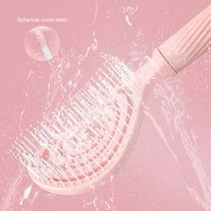 Nylon umido plastica sfiato pettini cuoio capelluto districante curvo spazzola per capelli rotonde compatto tipo Laser per capelli ricci - Product Image 3