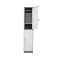 Armoire à vêtements moderne en acier à 2 portes coulissantes pour hôtel, salle de sport, chambre, salle à manger, salon – Durable – Offre Spéciale