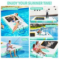 Station d'accueil flottante FBsport, ponton gonflable, meilleur moyen d'accéder à l'eau, plateforme flottante gonflable avec échelle