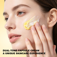 Crème en capsules bicolores au rétinol et aux peptides 70g, vitamine C, anti-âge, raffermissante, éclaircissante, crème pour le visage, OEM, étiquette privée
