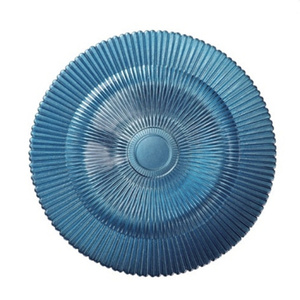 Piastra di ricarica bianca e blu intrecciata per commensali - Product Image 4