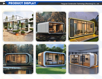 Cabine Apple portable, préfabriquée, structure en acier, luxueuse, modulaire, mobile, pour bureau à domicile, mini-maison pour usage hôtelier